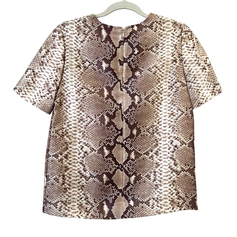 Tory Burch Python Snakeskin Pattern Silk Blend Bo… - image 2